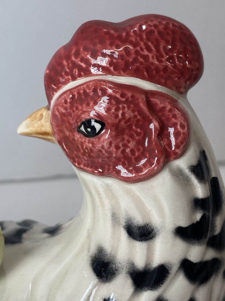 Fitz Floyd Hen Chicken Chicks Butter Dish Minor Nicks 820
