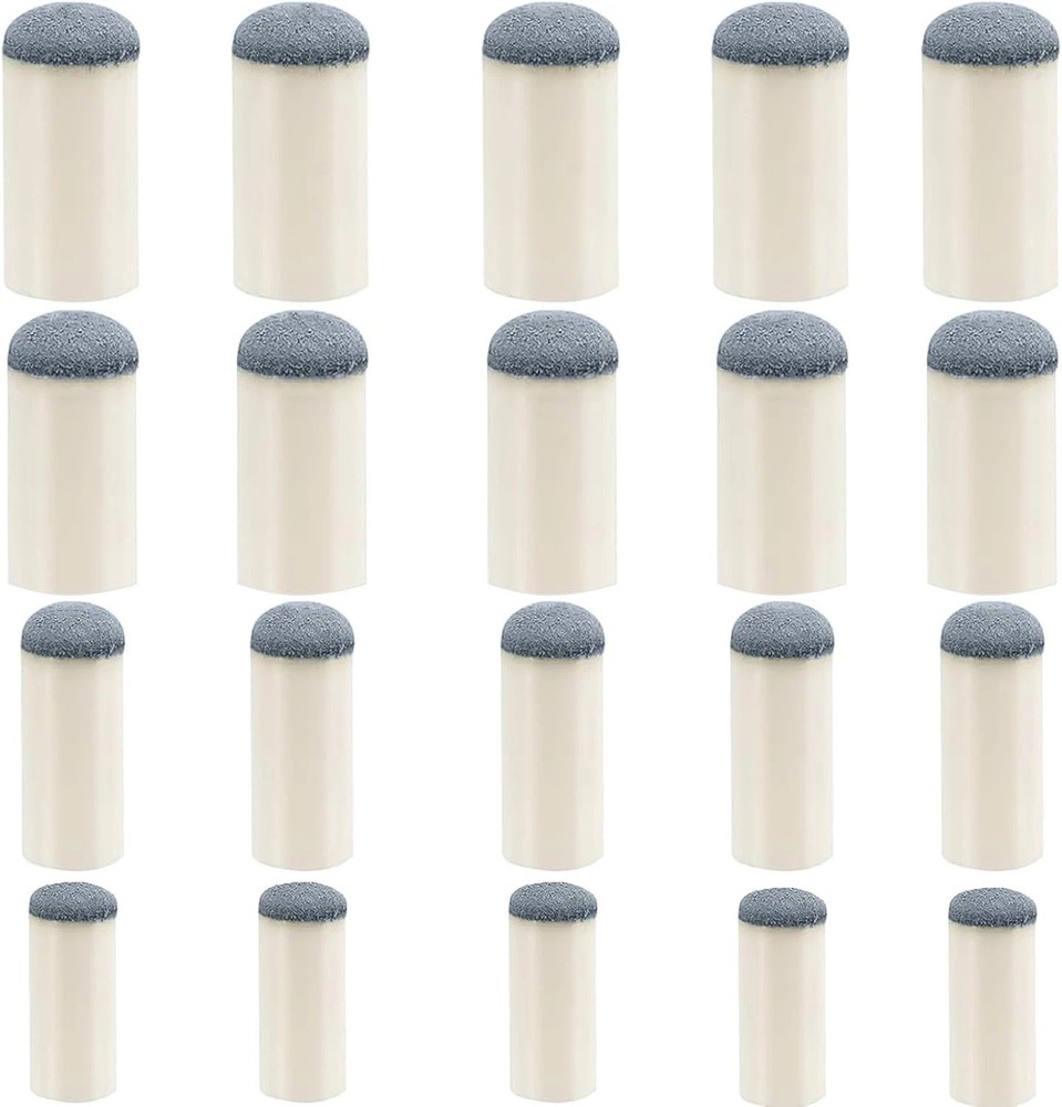 20-Piece Pool Cue Tip Replacement Kit, 4 Sizes for Billiard Accessories