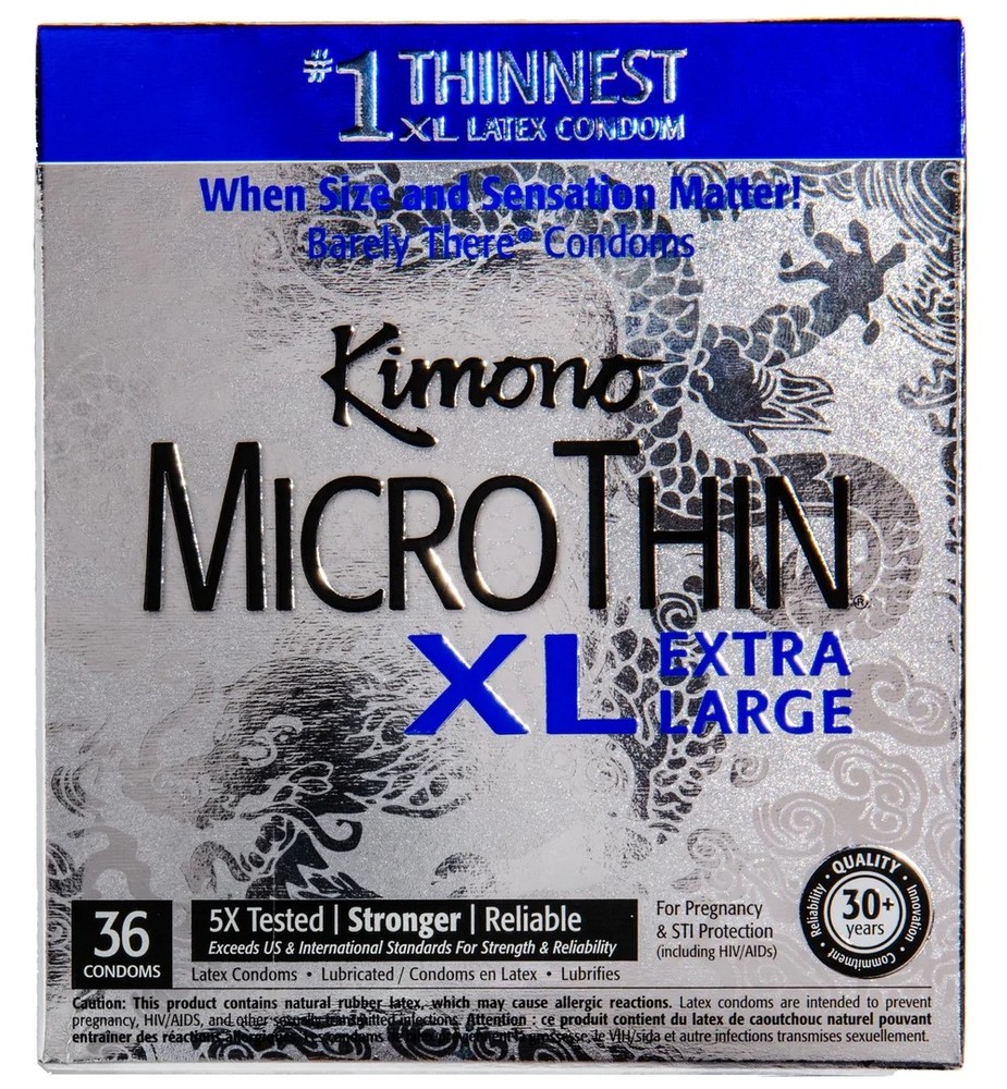 Kimono MicroThin XL - Extra Large Condoms - Flare - 36 count