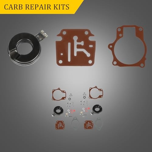 2 Pack Carb Repair Kits with Float Replacement for Johnson Evinrude 396701 18