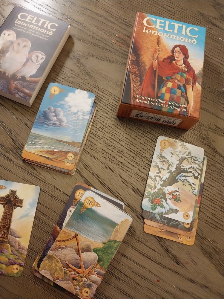 Celtic Lenormand Divination 45 Card Oracle Deck Illustrated Guidebook Pagonism