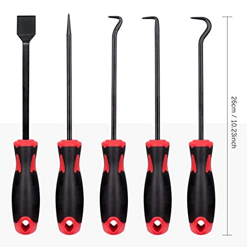 Swpeet 9Pcs Long Hook Set with Magnetic Telescoping Tool Kit, Precision