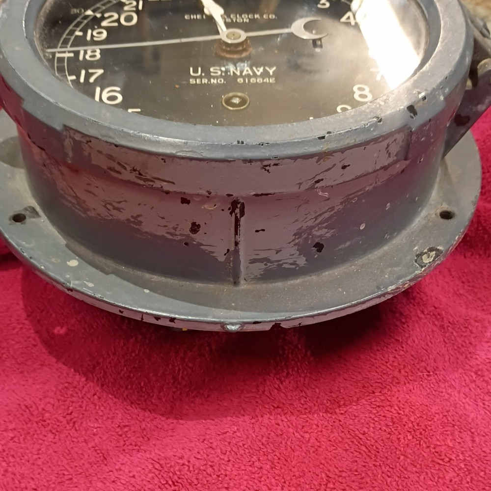 Chelsea Clock Co. US Navy Ship's Clock Maritime Wall Clock