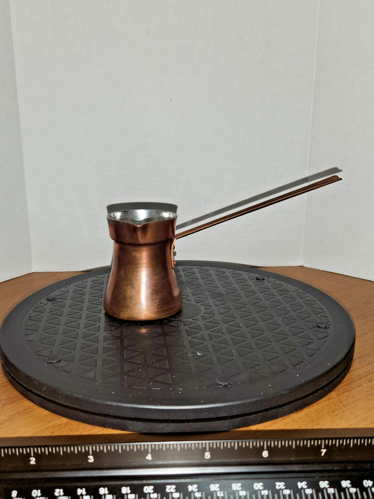 Turkish Copperware 2 3/8 inch wide Coffee Pot