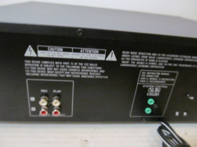 Kenwood CT-203 Stereo Double Cassette Deck, Needs Belts