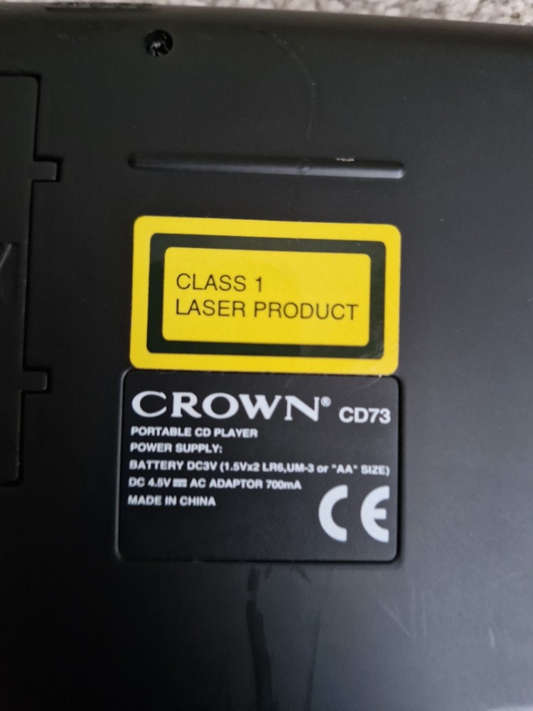 Crown cd-73 Portable CD Player Working