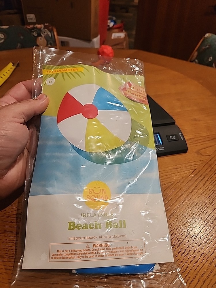 Inflatable Beach Ball 14 Inch Diameter Sun Squad