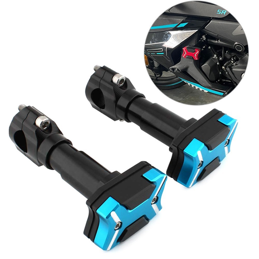 Universal Modified Engine Guard Crash Bar Frame Protector 22mm-30mm Light Blue