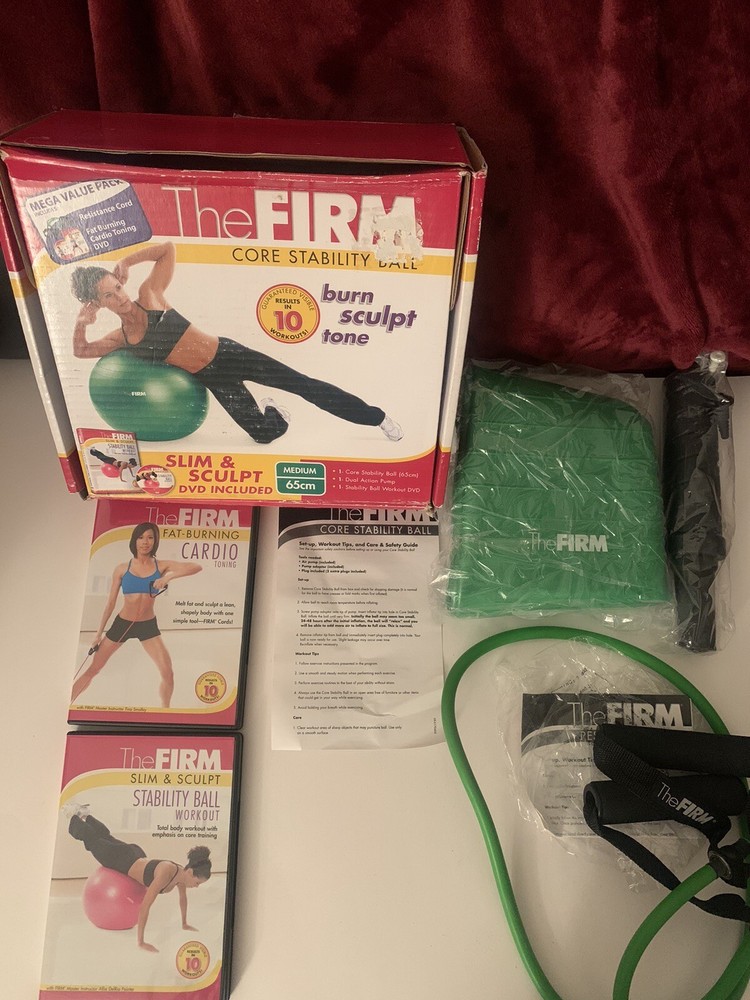 The Firm, Core Stability Ball, Mega Value Pack, includes 2 Used Firm DVDs!