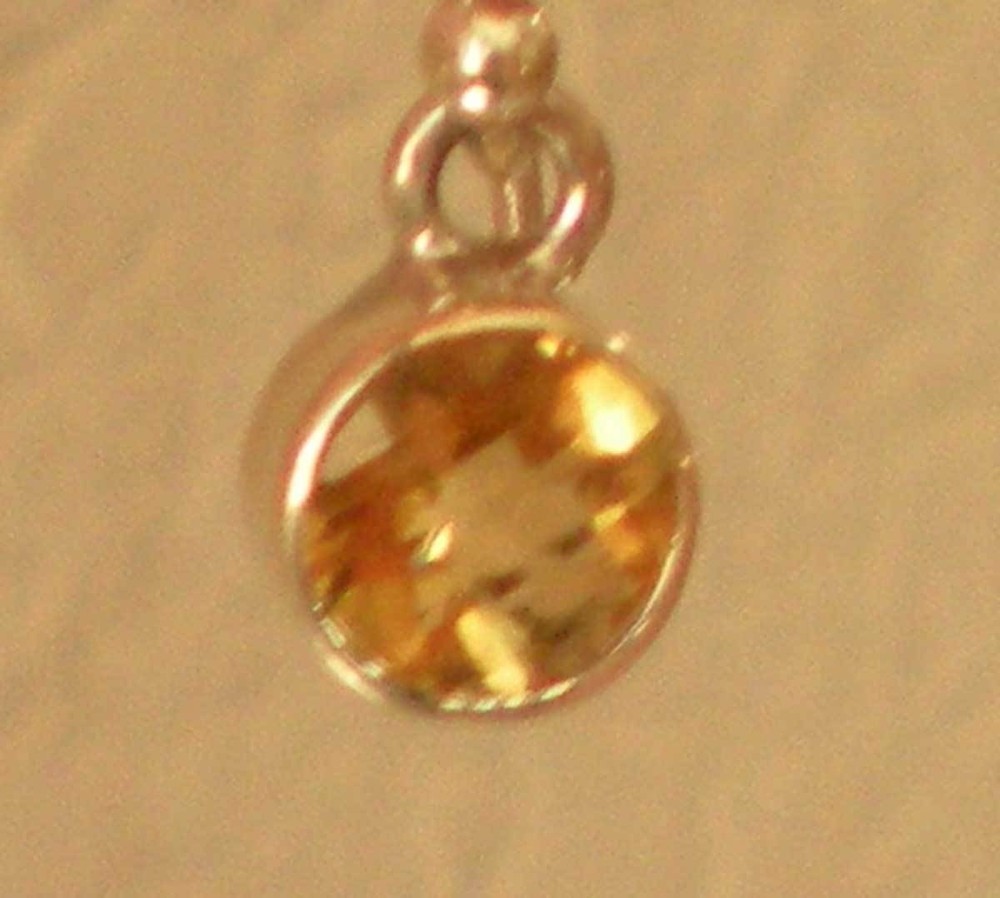 Citrine Earrings - Sterling Silver j919a