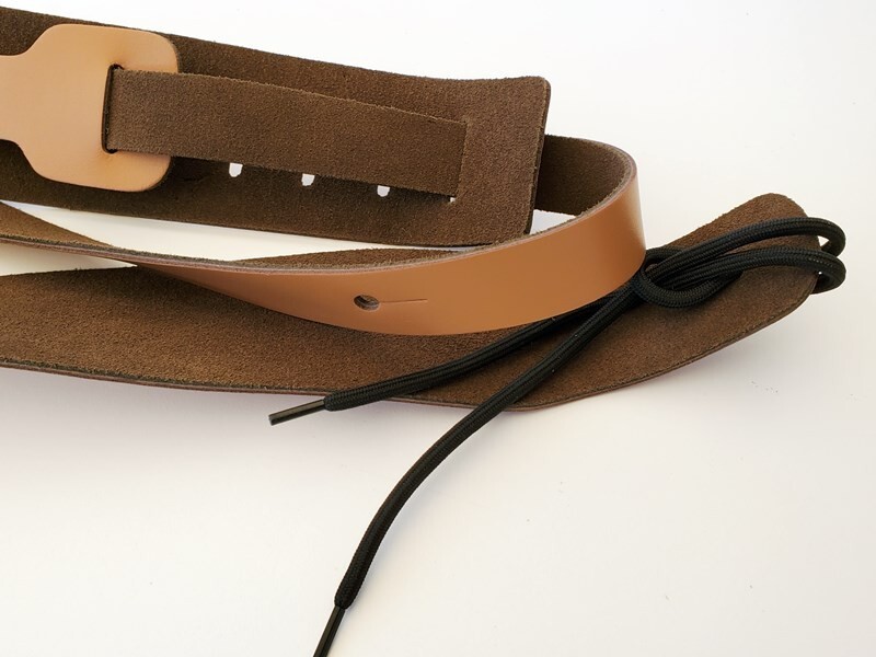 NEW Reversible Leather Guitar Strap - BROWN/TAN
