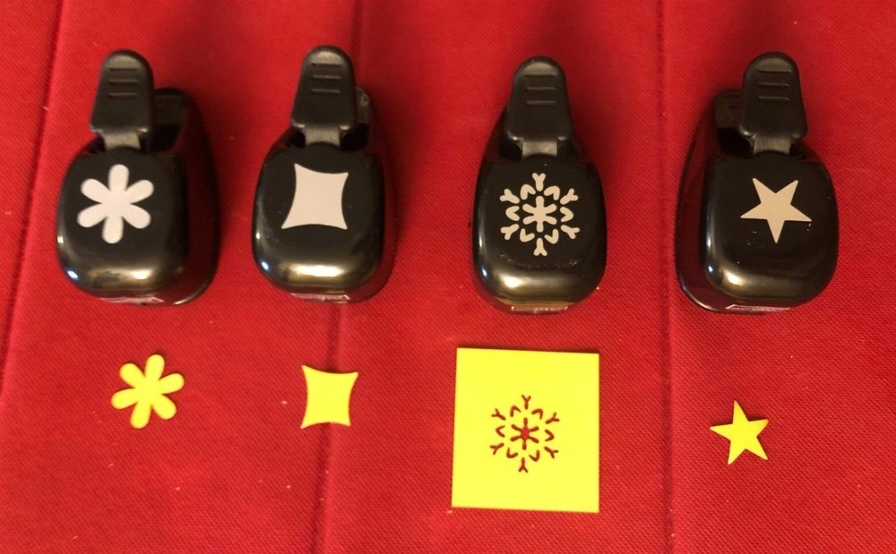 Stampin Up Medium Punches CONCAVE SQUARE, FLOWER Daisy, SNOWFLAKE or STAR