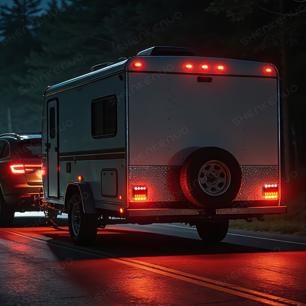 Upgraded Wireless Trailer Lights Magnetic Bluetooth Remote Control Trailer Tail