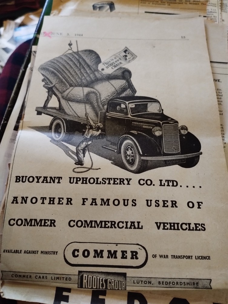 Sk263 Ephemera 1944 Advert Commer Vehicles