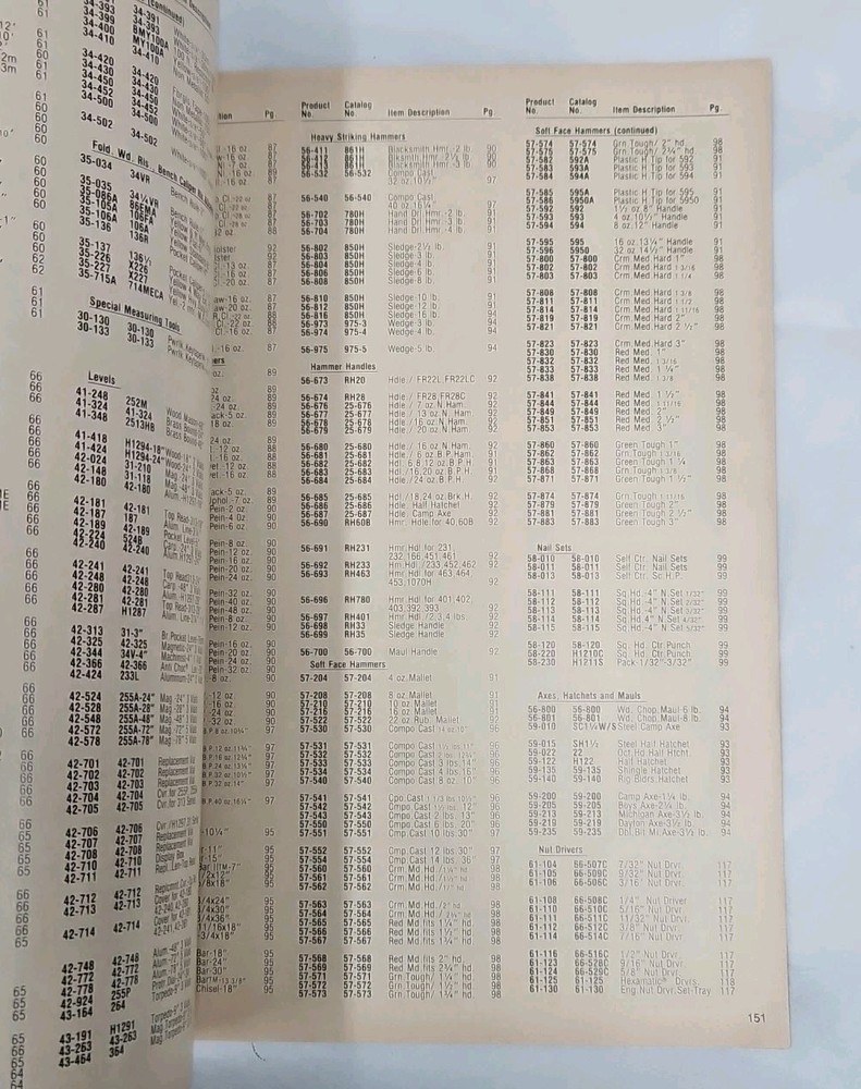1982 Stanley Tools Catalog 11" x 8-1/2"