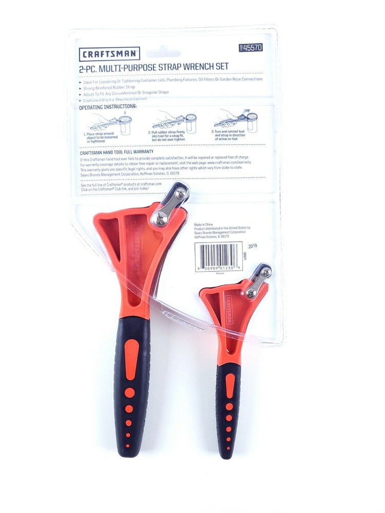 Craftsman 2 Piece Rubber Strap Wrench Tool Set - 4 & 6 Inch