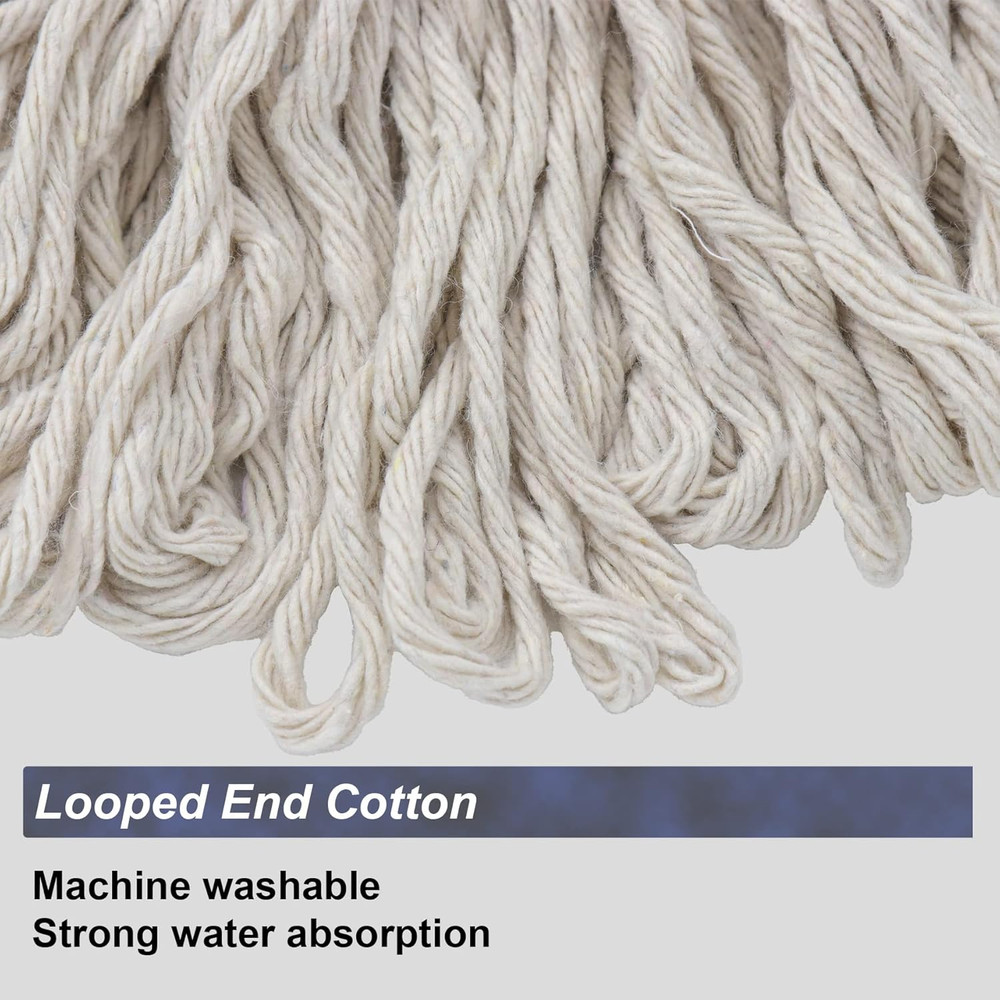 Cotton String Screw on Type Mop Replacement Head Refill Compatible with All Stan