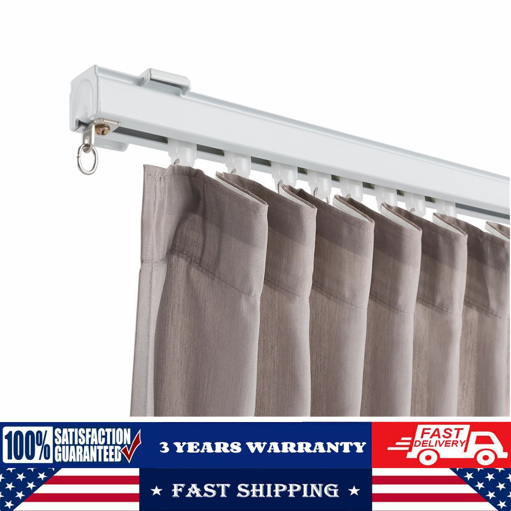 12-18ft Curtain Hanging Track System Track Kit with Hooks Mount NEW