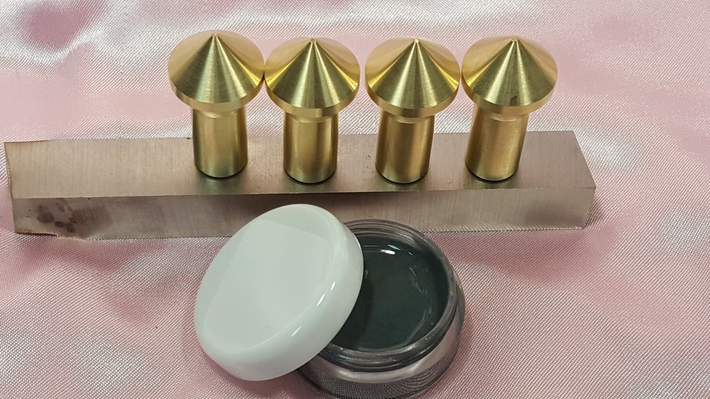 Gunsmith Tools - 4 Brass Muzzle Laps - Rifle Or Pistol Crowning+Lapping Compound