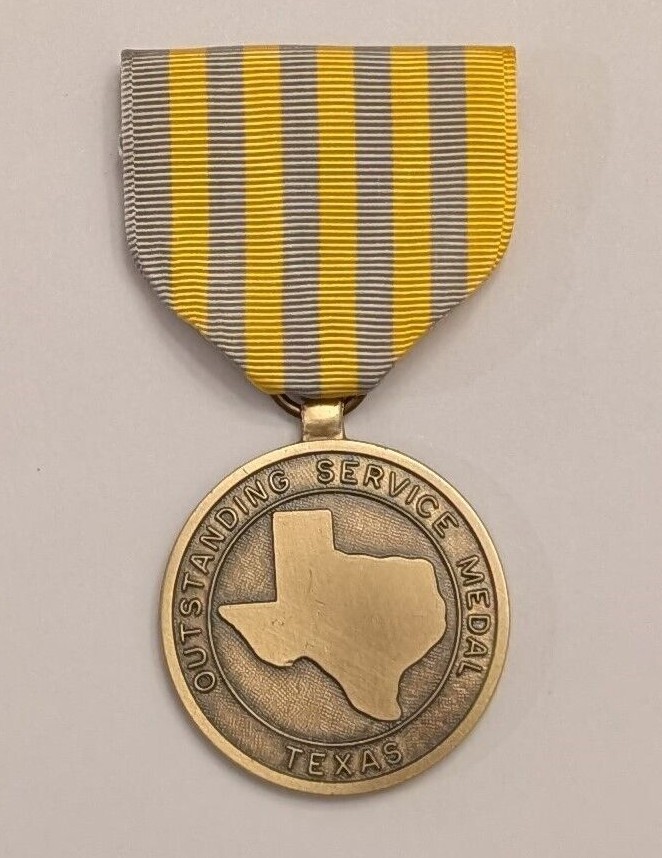 Texas Outstanding Service Medal - Classic or New Millenium - Moiré Drape