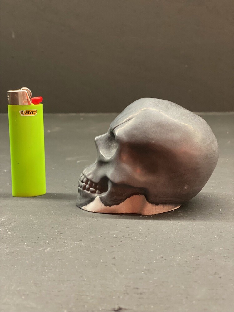 Handmade Concrete Skull Figure