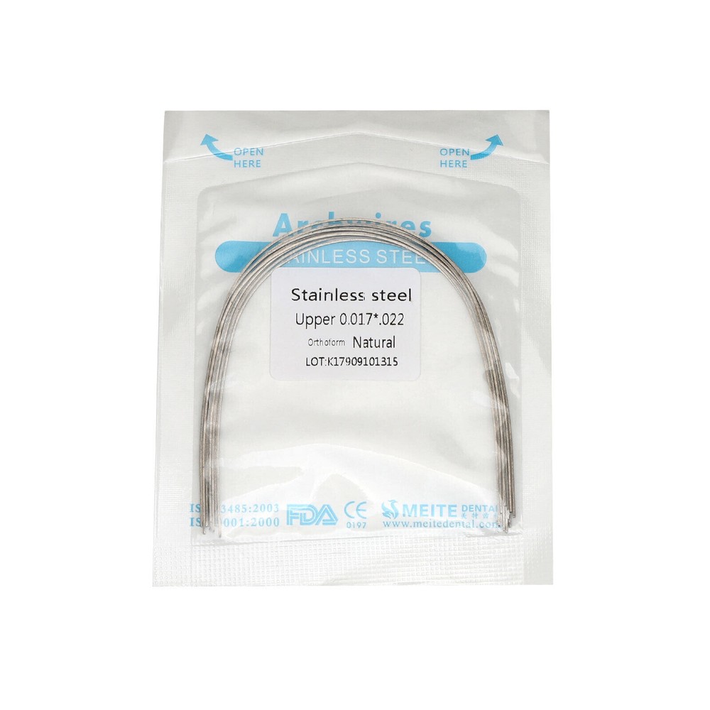 10 Pcs Dental Orthodontic Stainless Steel Natural Form Rectangular Arch Wire