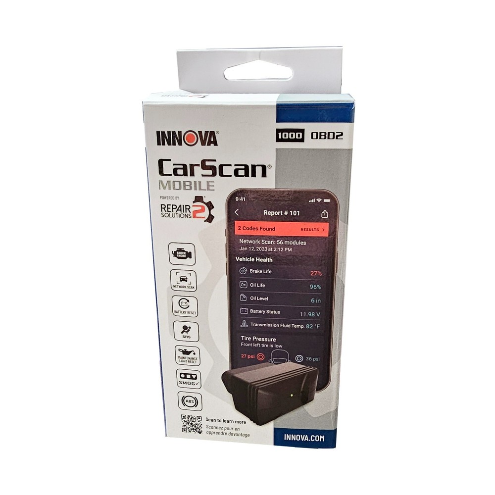 Innova CarScan Mobile Scanner, Model# 1000 0BD2 Scan Tool Diagnose Check Engine
