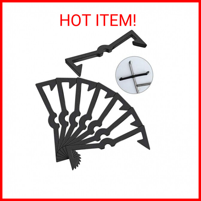 Pegboard Hook Locks Black Plastic Peg Hook Fixer Peg Board Hook Accessories (50)