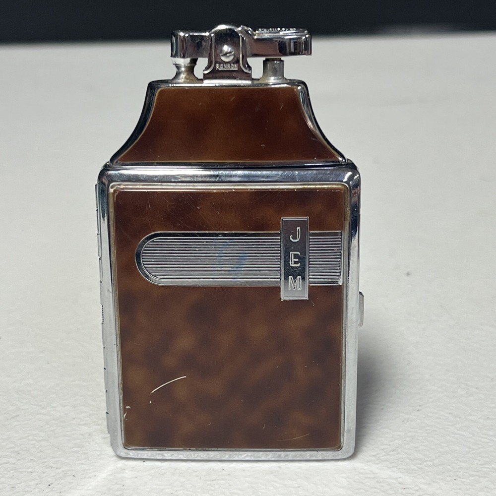 Vintage Ronson Mastercase Lighter With Cigarette Case Untested