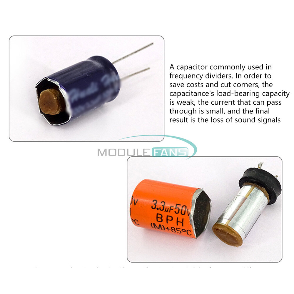 80W Hi-Fi Audio Speaker Crossover High & Low Two-way Filter Frequency Divider