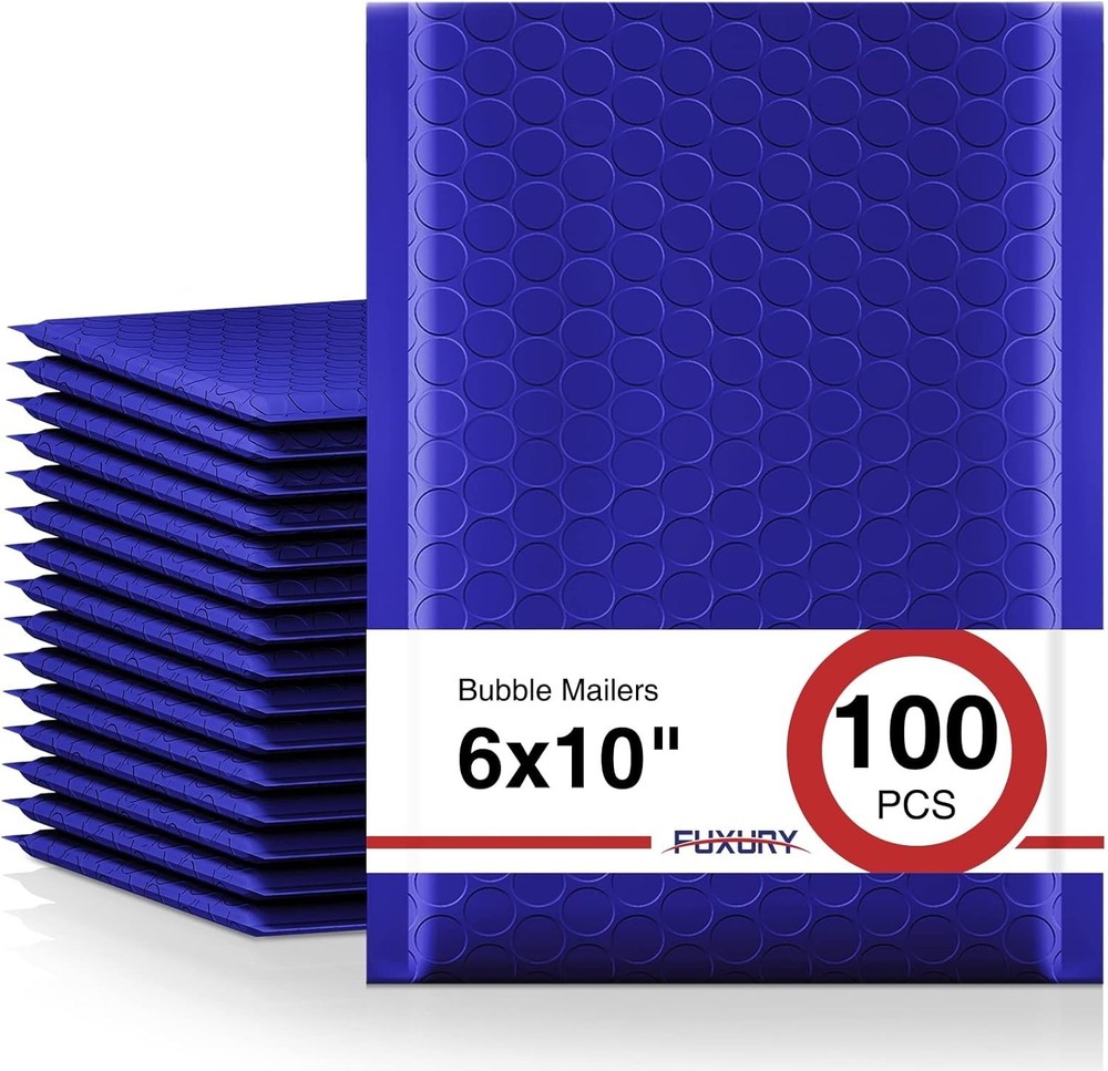 100 Pcs Royal Blue Bubble Mailers 6x10