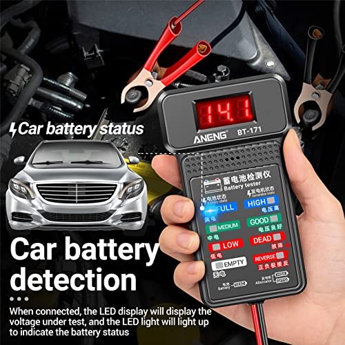 12V Car Battery Tester Digital Alternator Voltage-Analyzers Diagnostic Tool