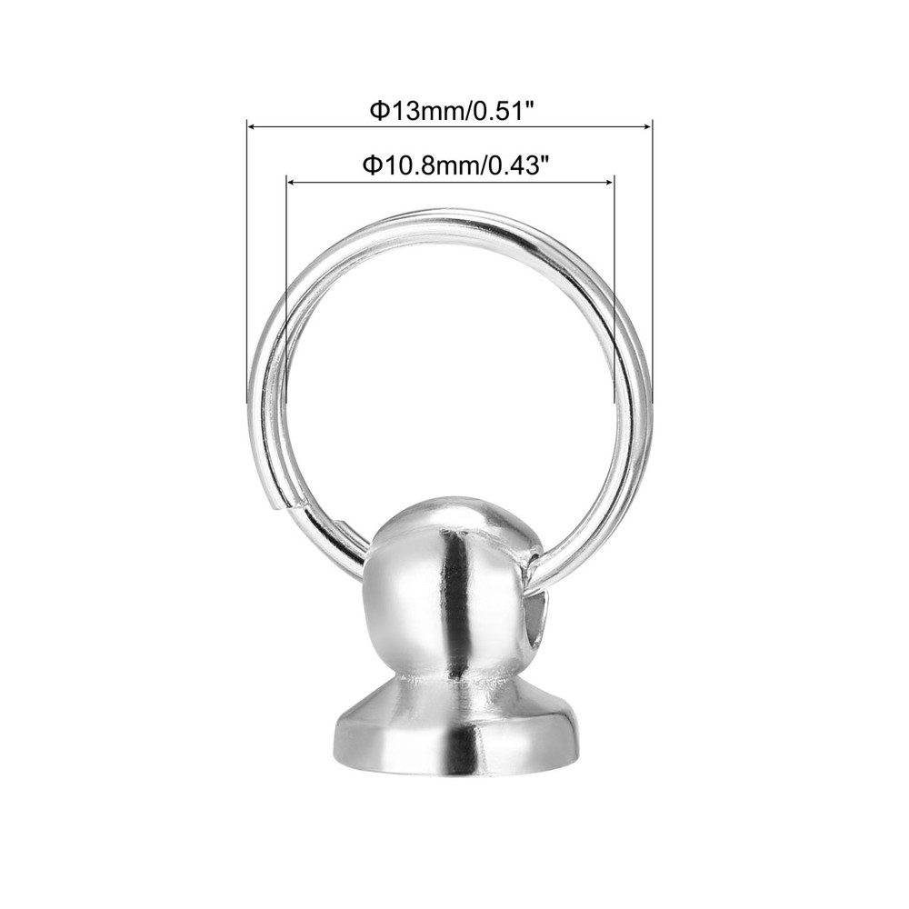 0.47" Round Button Head Pin Rivets Screw Silver 20 Pcs