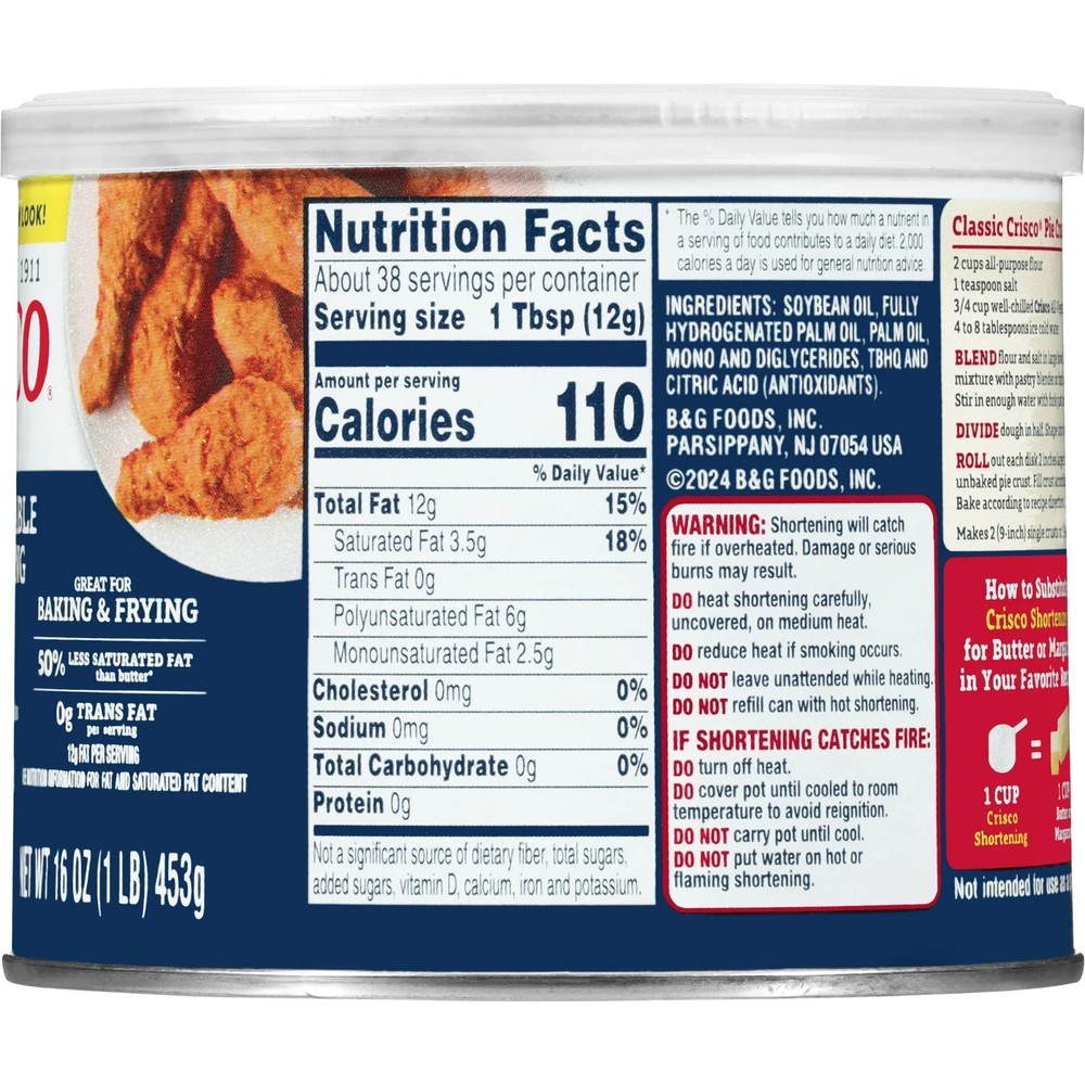 Crisco All-Vegetable Shortening, 16 oz