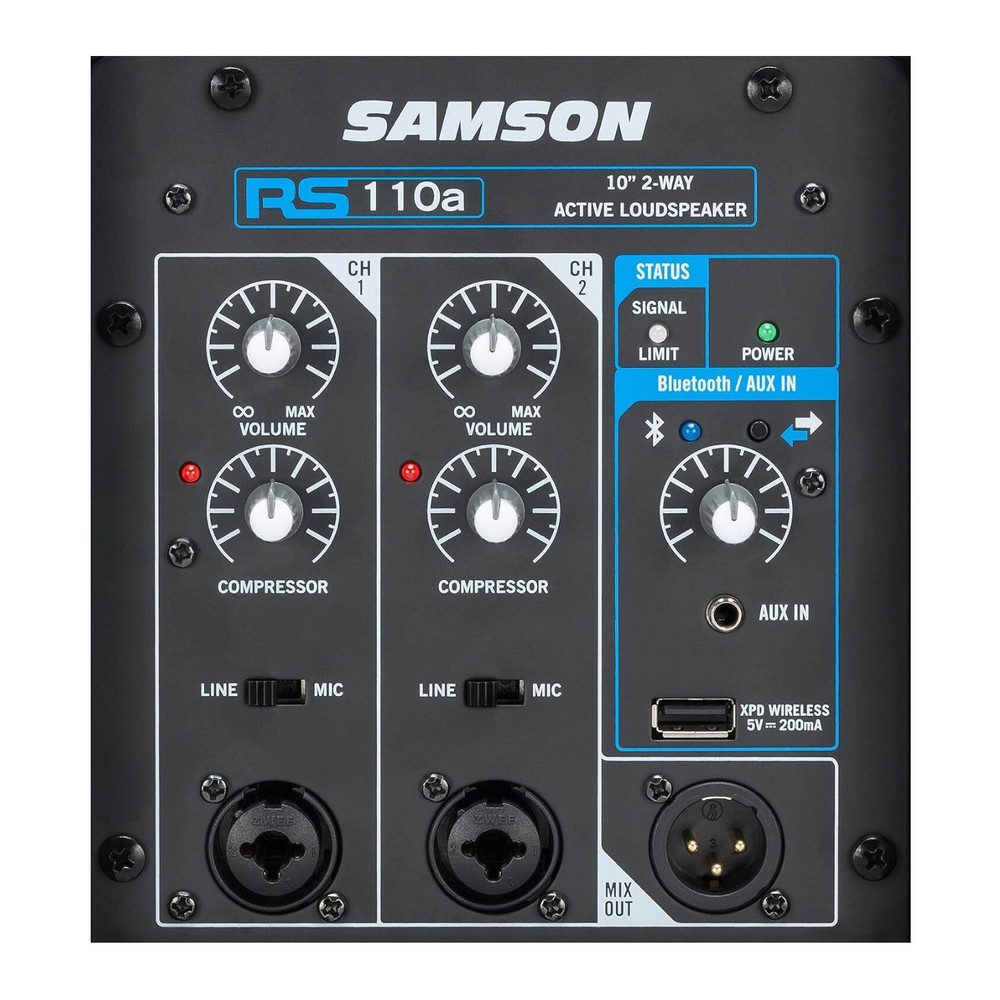 Samson SARS110A 300W 10 Inch Active Loudspeaker, Bluetooth