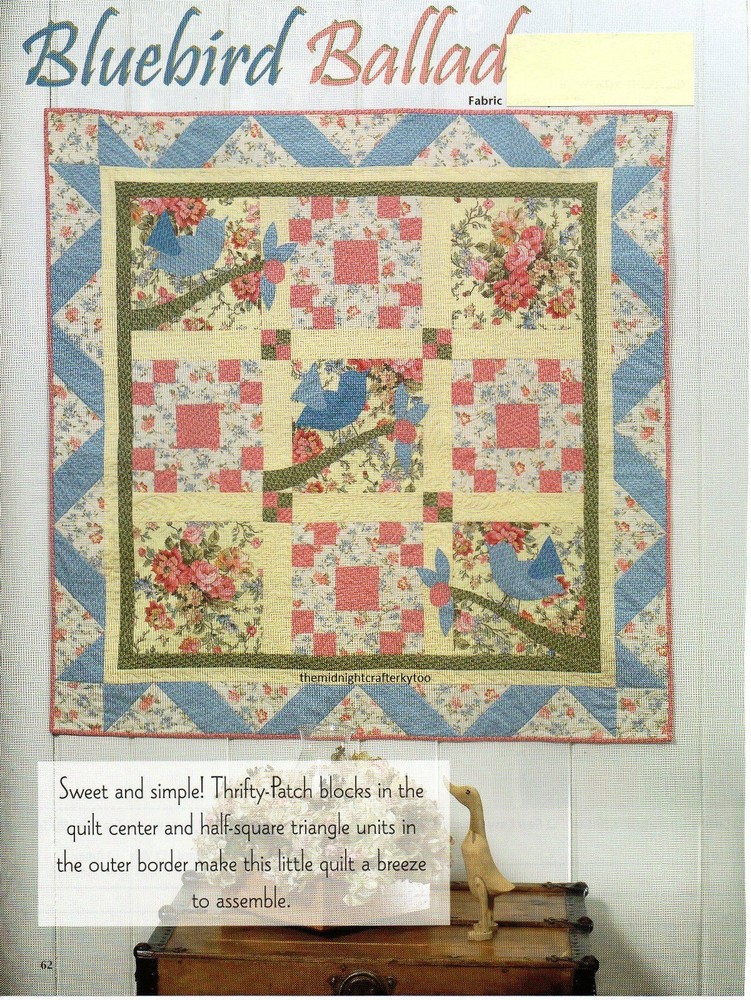 Bluebird Ballad Quilt Pattern Pieced/Applique WS