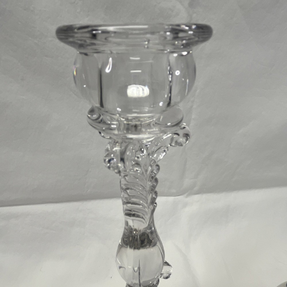 Reed & Barton Sterling Silver Glass Candlesticks Pair Post-1940