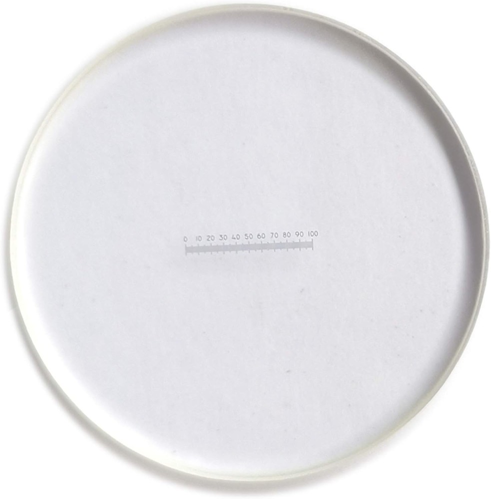 Microscope Eyepiece Micrometer Graticules Measuring Glass Grey, Off-White