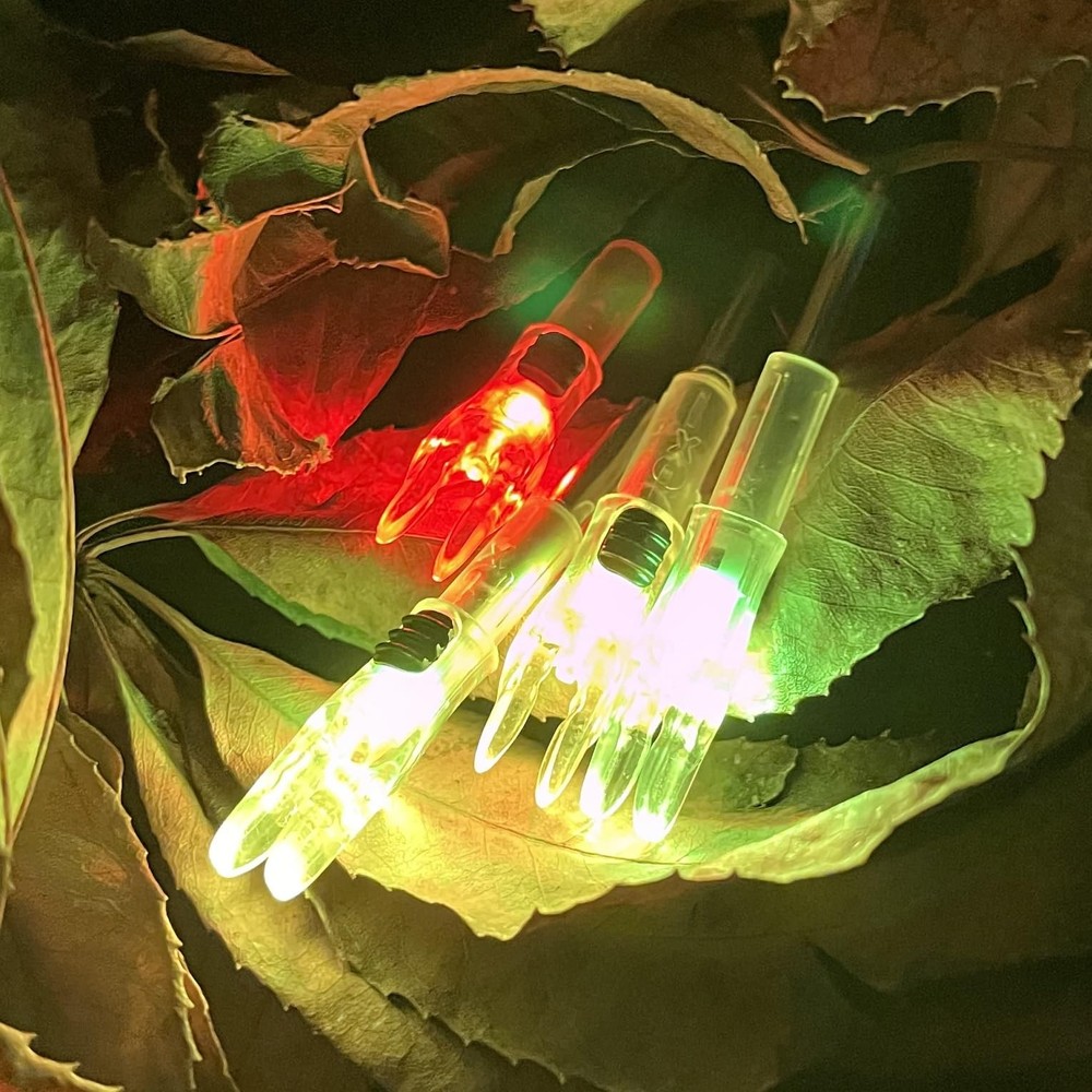 DEEPOWER 6 Pack X Lighted Archery Nocks for Arrows .204 Inside Diameter Light...