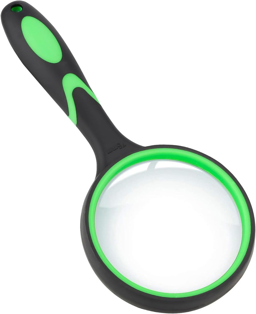 Magnifying Glass, Handheld Reading Magnifier with Non-Slip Soft Handle for Every