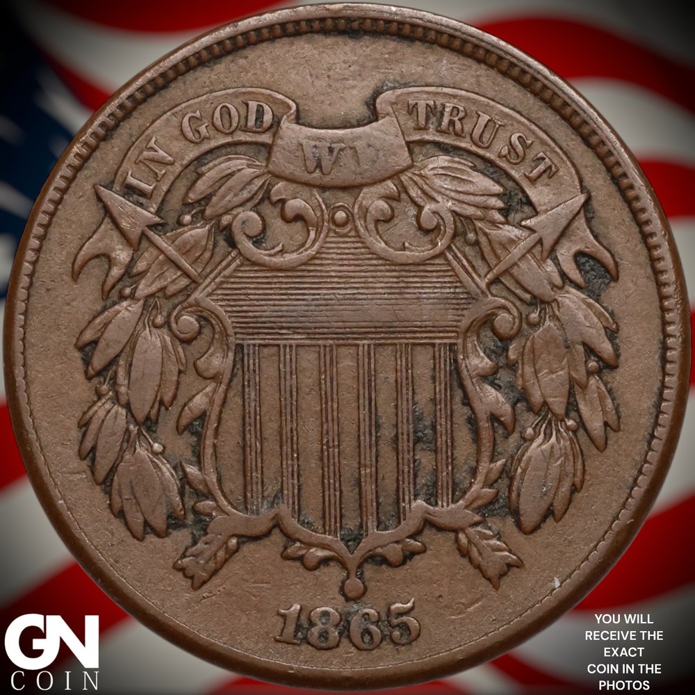 1865 2 Cent Piece B2345