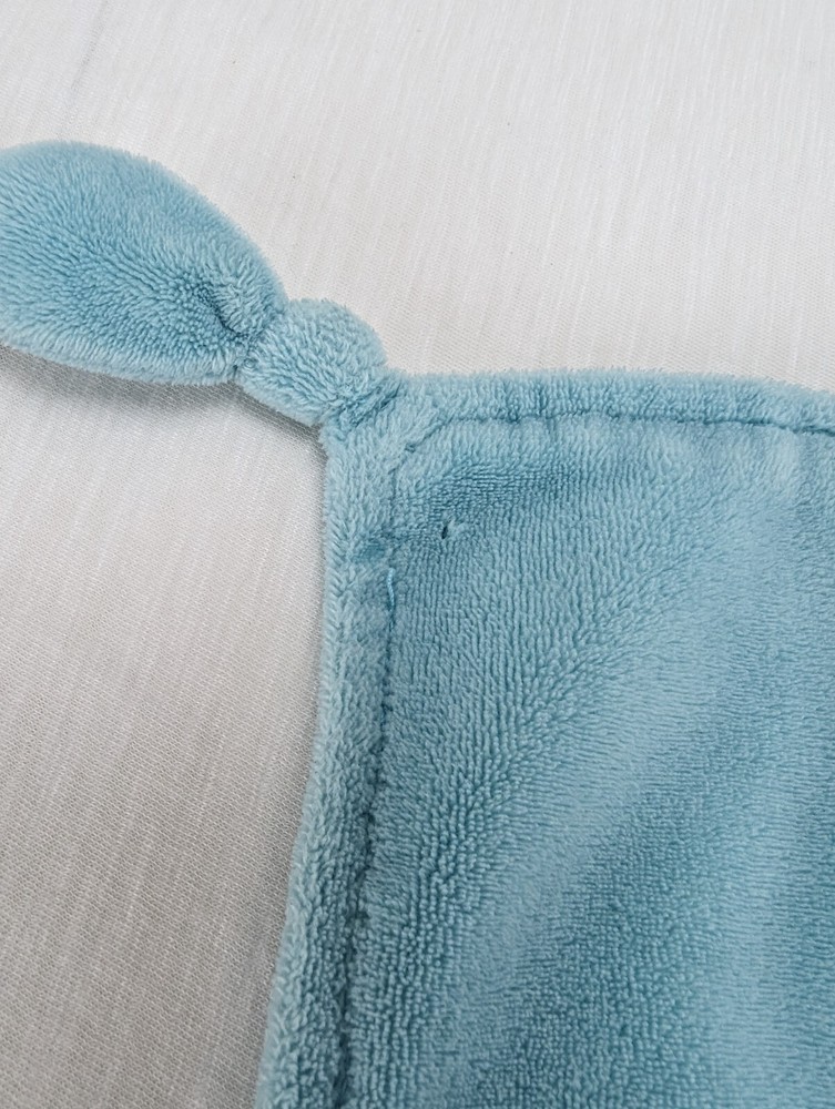 Carter's Gray Elephant Rattle Blue Security Blanket Pacifier Holder Knot 2015