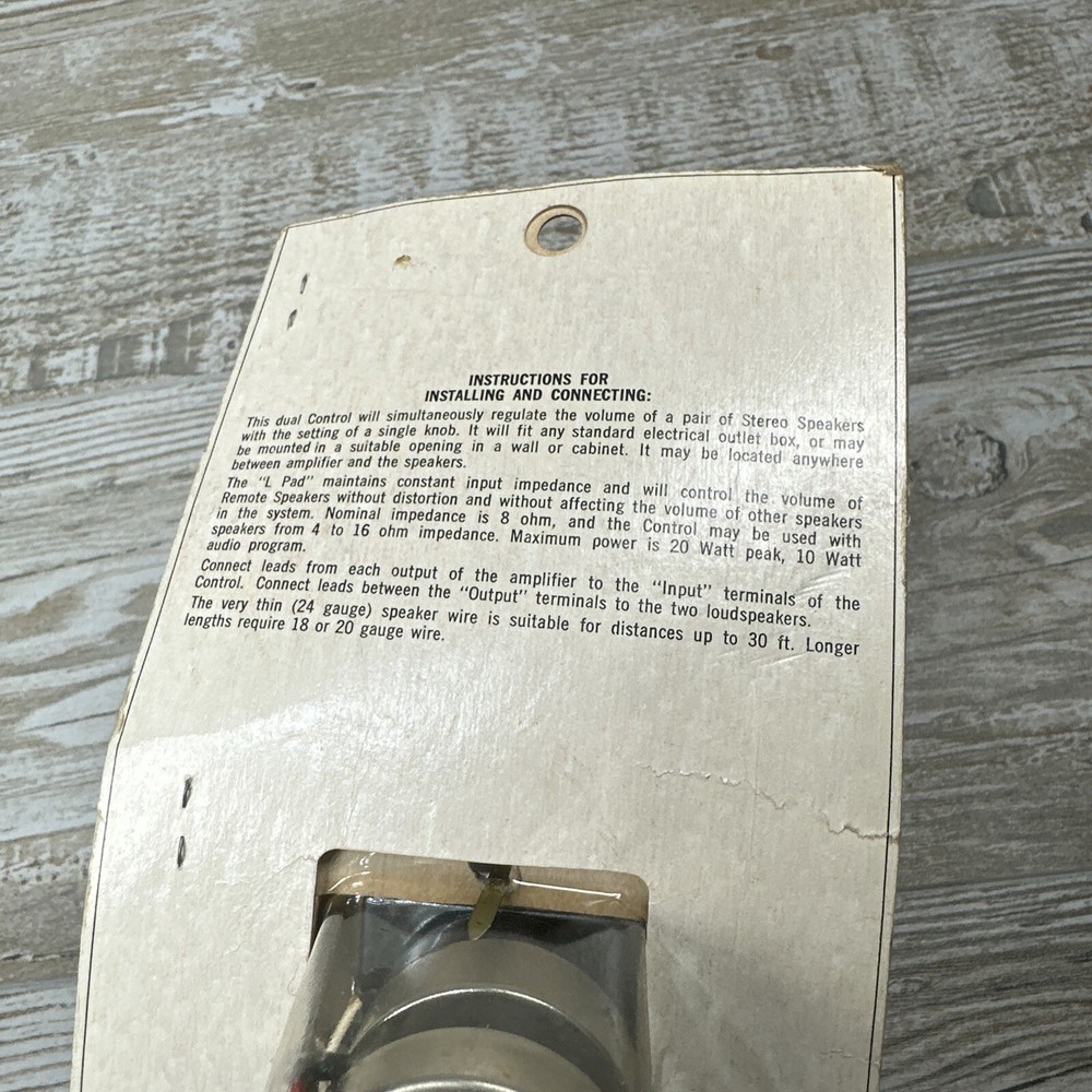 Handy Electronics Vintage Remote Speaker Control NOS Sealed Duel Speaker Control