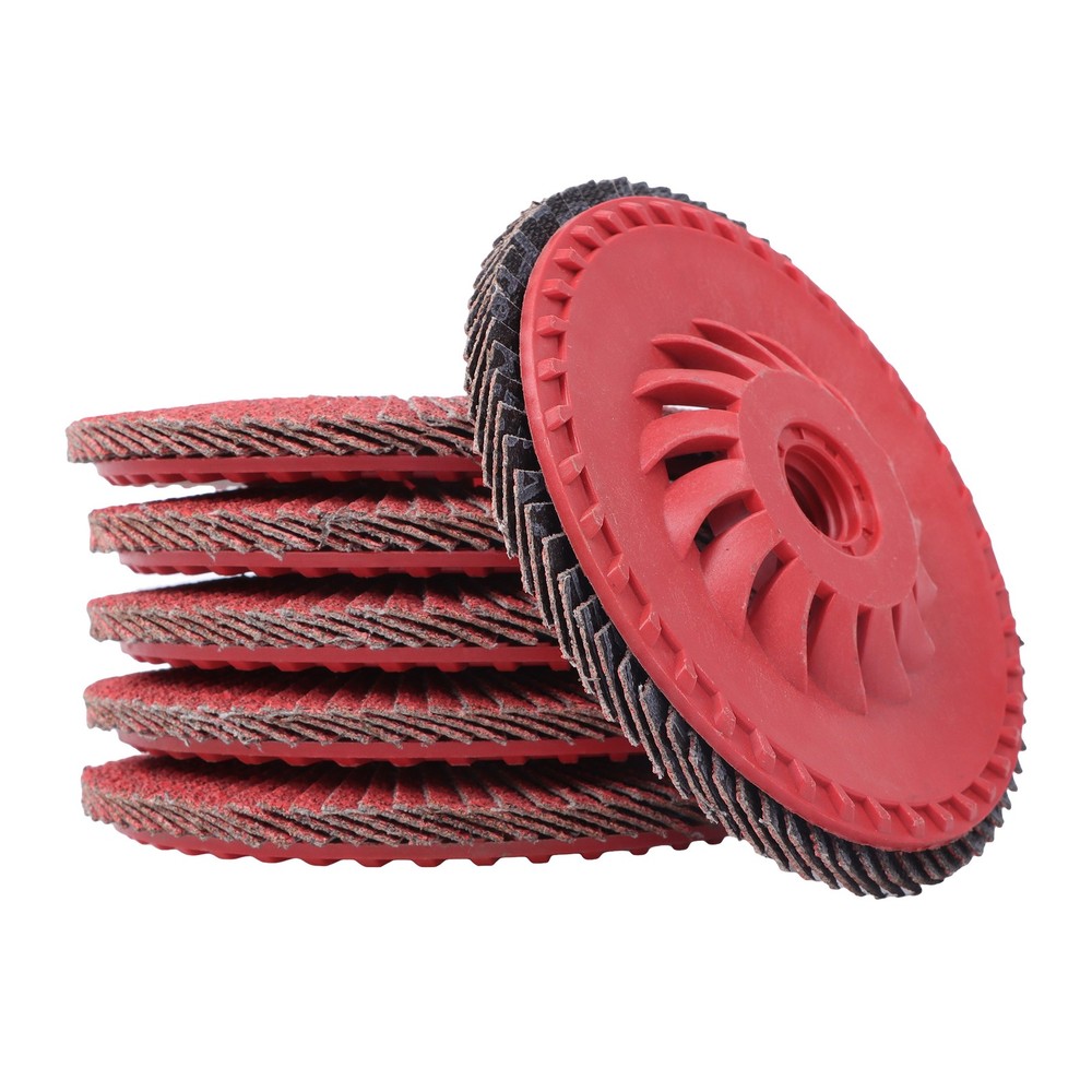 10 Pcs 60 Grit 4-1/2" x 7/8" Ceramic Grinding Wheel Type 29 Flap Discs