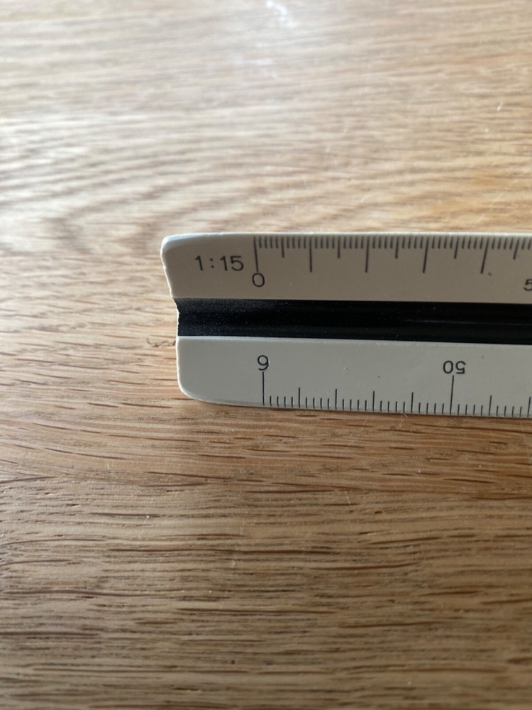 Faber Castell 883-G Vintage Triangular Ruler.Architect/Engineer/Draughtsman used