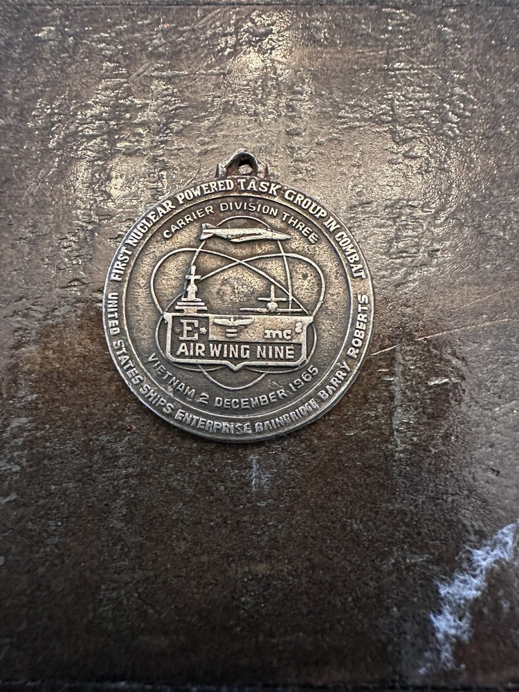 First Combat Nuclear Powered Task Grp USS Enterprise Barry Roberts Medal Silver