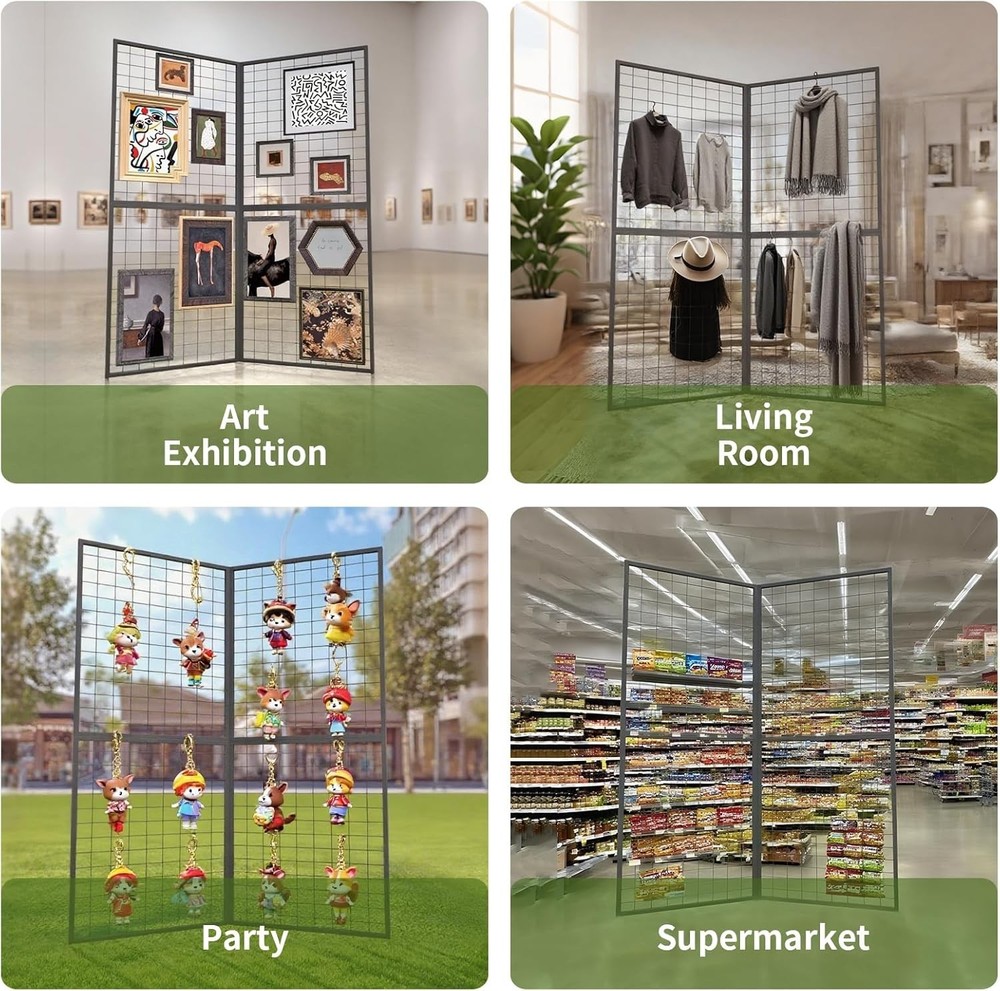 Display Grid Rack 2x5 ft Panel Detachable Stand Craft Art Gridwall Z Unit Tower