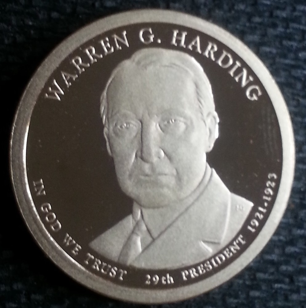 2014 S Warren Harding Presidential Proof Dollar