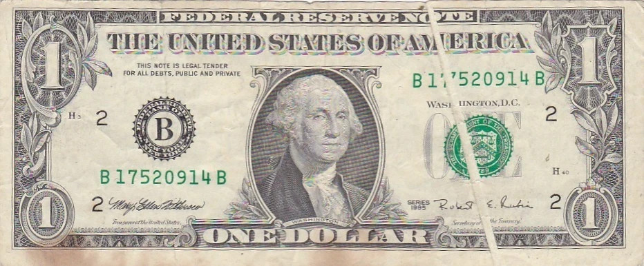 ERROR $1 FRN With A Creace Fold
