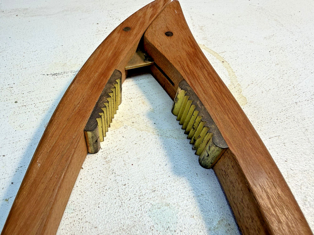 Vintage Danish Modern Nutcracker Wood with Brass